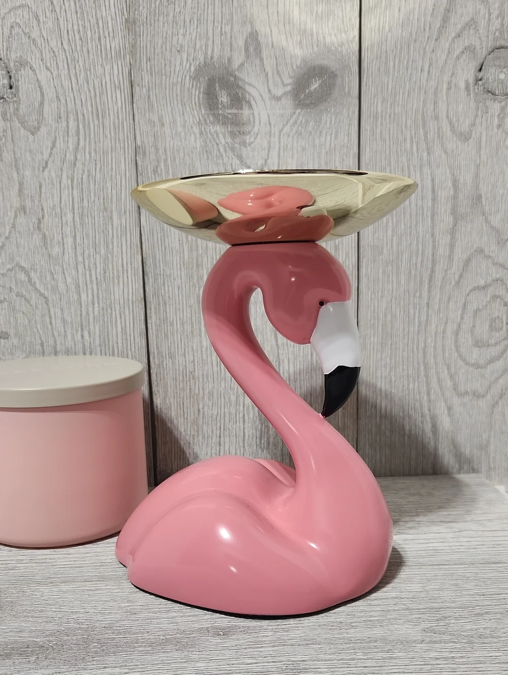 Bath & Body Works Flamingo Pedestal 3 Wick Pedestal Candle Holder